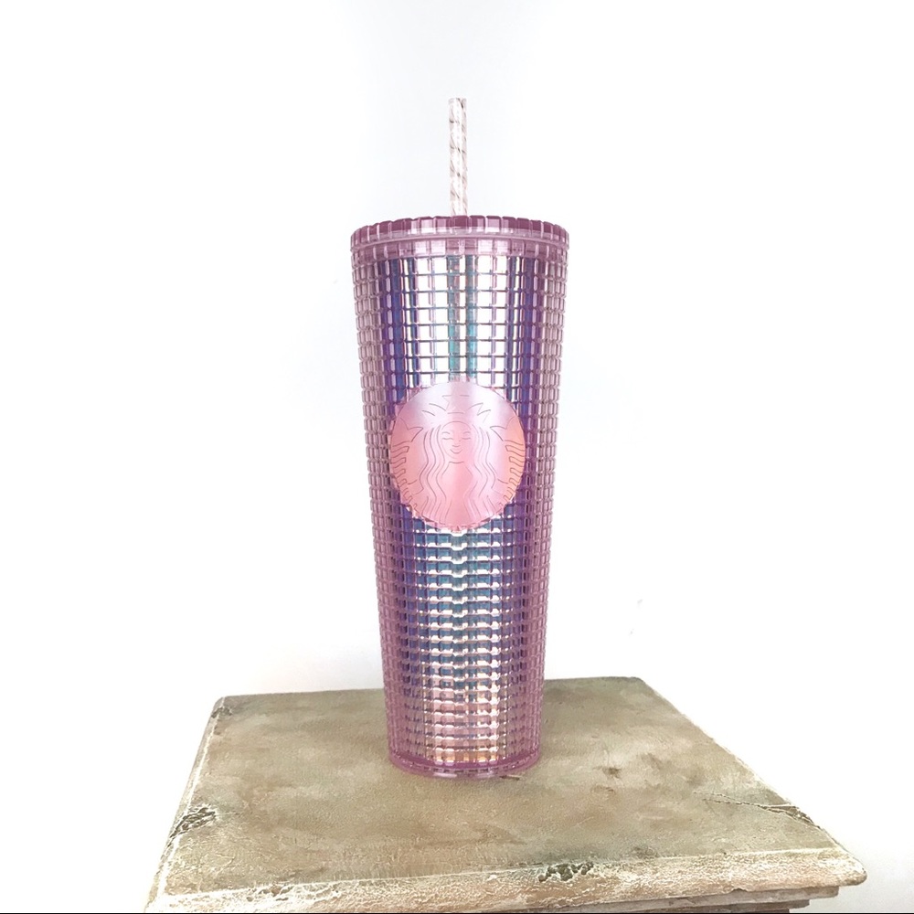 Starbucks Holiday 2020 Pink Gride Cold Cup 24 oz